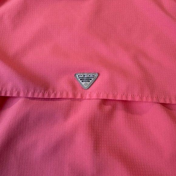 Columbia PFG Rip Stop Sleeveless Snap Up Shirt Womens Size Medium Pink - Picture 5 of 7